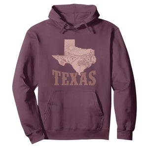 Texas Route Highway 66 Biker Hoodie Vintage Biker Road Trip TS12 Maroon Print Your Wear
