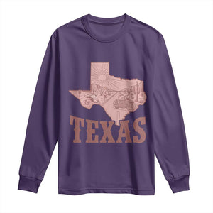 Texas Route Highway 66 Biker Long Sleeve Shirt Vintage Biker Road Trip TS12 Purple Print Your Wear