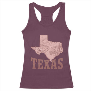 Texas Route Highway 66 Biker Racerback Tank Top Vintage Biker Road Trip TS12 Maroon Print Your Wear