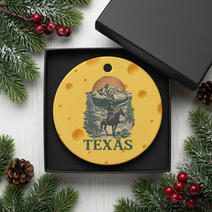 Texas Western Cowboy Life Ceramic Ornament Vintage Horse Riding Graphic TS12 1pc Yellow Cheese Print Your Wear
