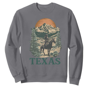 Texas Western Cowboy Life Sweatshirt Vintage Horse Riding Graphic TS12 Charcoal Print Your Wear