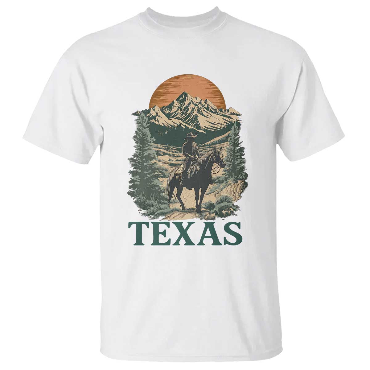 Texas Western Cowboy Life T Shirt Vintage Horse Riding Graphic TS12 White Print Your Wear