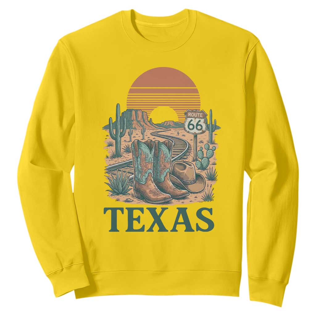 Vintage Route Highway 66 Texas Sweatshirt Amarillo Road Trip Adventure TS12 Daisy Print Your Wear