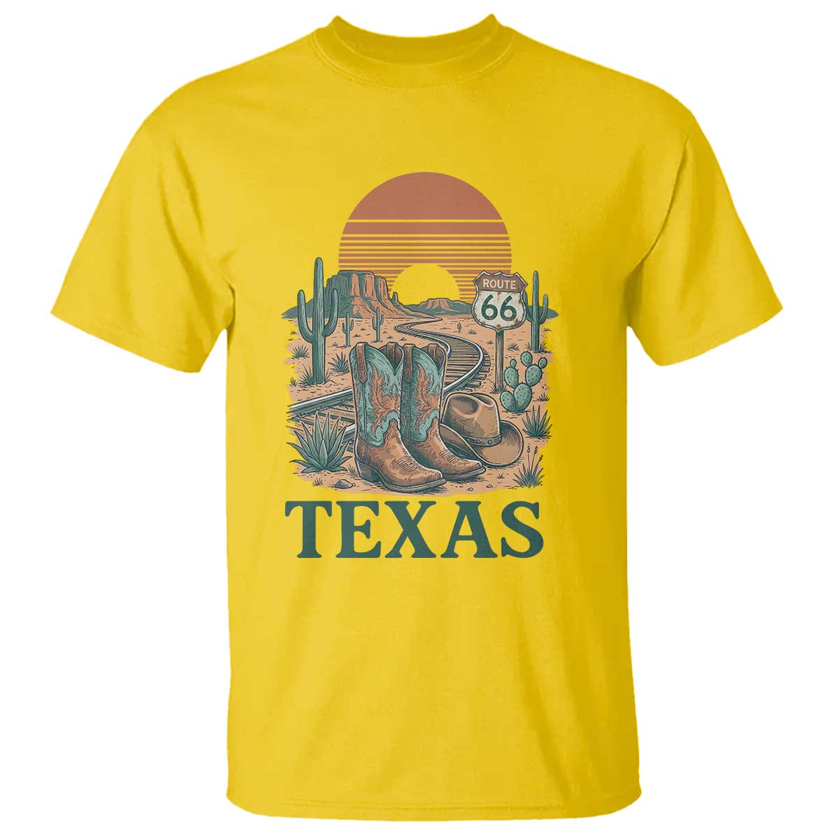 Vintage Route Highway 66 Texas T Shirt Amarillo Road Trip Adventure TS12 Daisy Print Your Wear