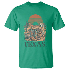 Vintage Route Highway 66 Texas T Shirt Amarillo Road Trip Adventure TS12 Irish Green Print Your Wear