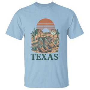 Vintage Route Highway 66 Texas T Shirt Amarillo Road Trip Adventure TS12 Light Blue Print Your Wear
