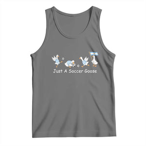 Funny Just A Soccer Goose Tank Top Argentina Soccer Lover TS12 Black Heather Print Your Wear