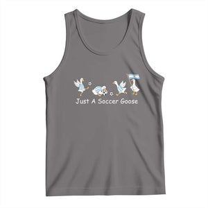 Funny Just A Soccer Goose Tank Top Argentina Soccer Lover TS12 Deep Heather Print Your Wear