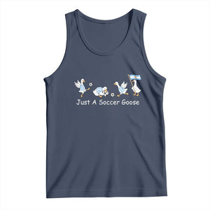 Funny Just A Soccer Goose Tank Top Argentina Soccer Lover TS12 Navy Print Your Wear