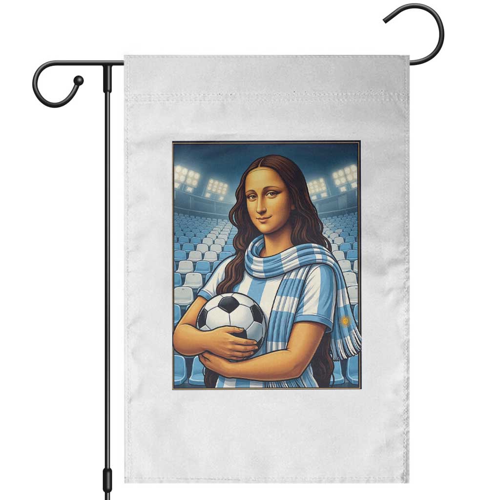 Funny Argentina Soccer Mona Lisa Garden Flag Football Fan Pride Graphic TS12 White Print Your Wear