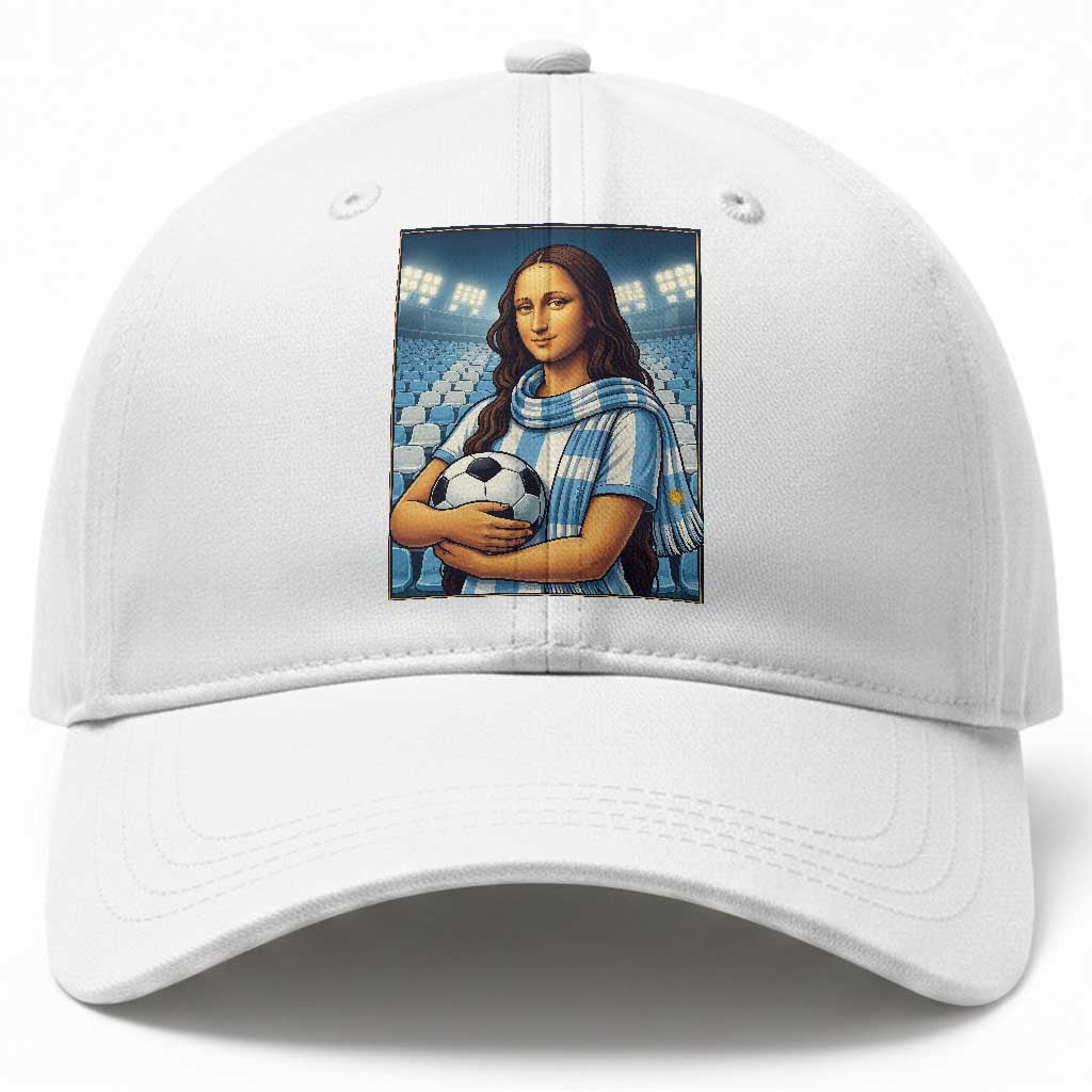 Funny Argentina Soccer Mona Lisa Baseball Cap Football Fan Pride Graphic TS12 Print Your Wear