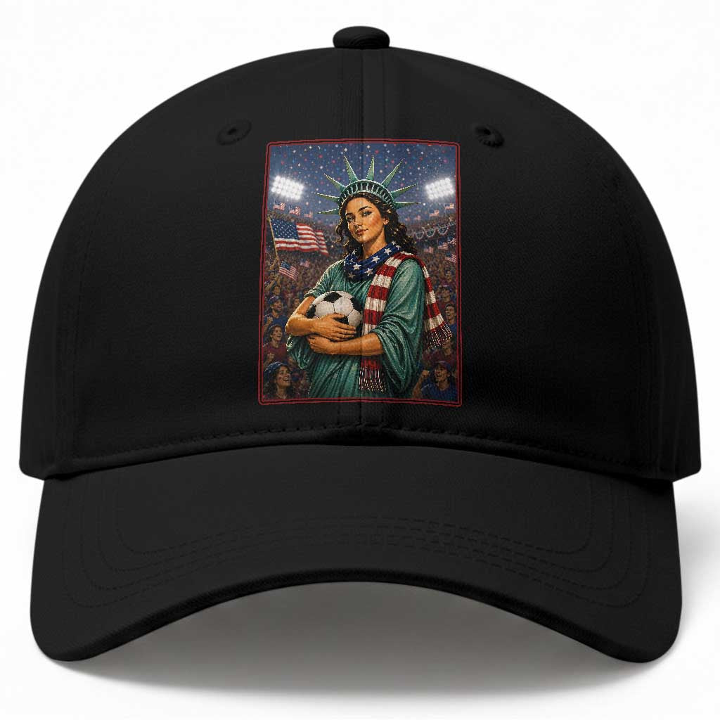Funny Statue Of Liberty Soccer Gift Baseball Cap USA Football Pride TS12 Print Your Wear