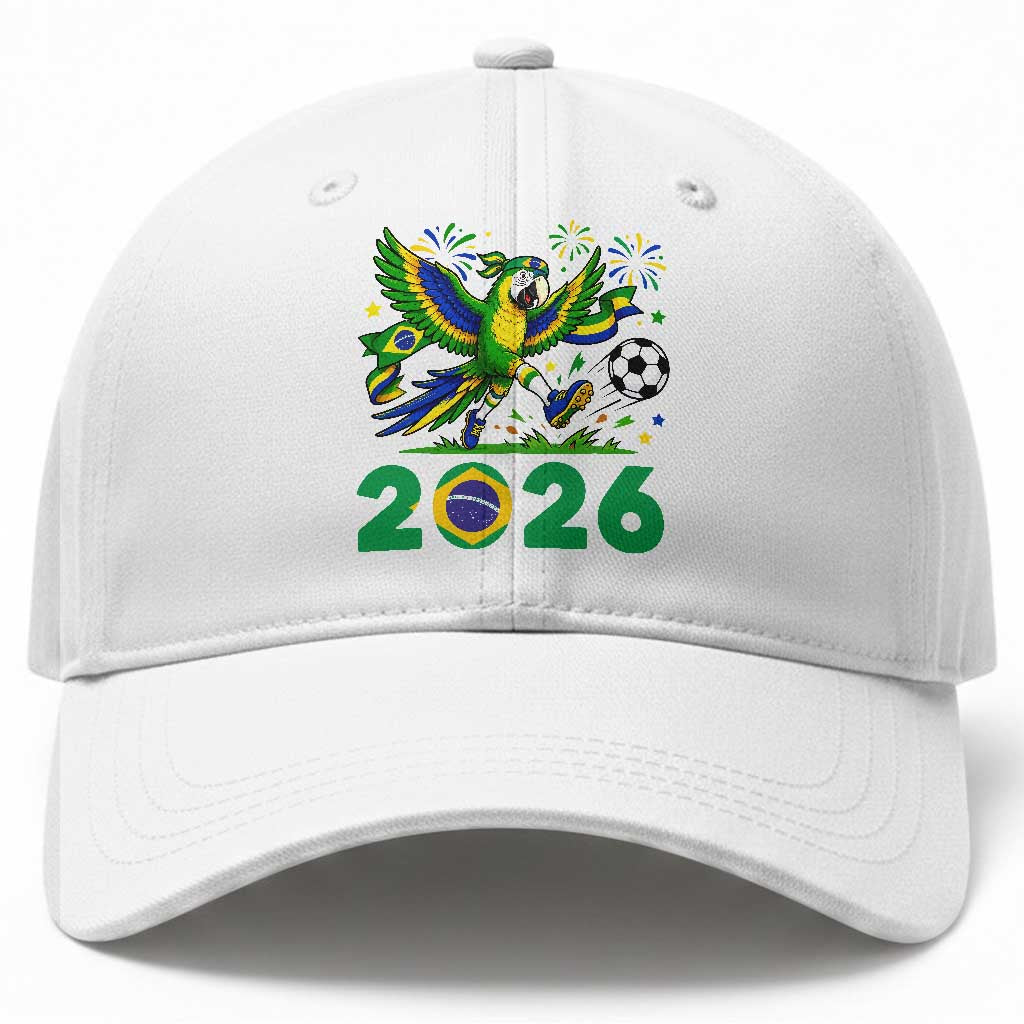 Funny Brazil Soccer Macaw Baseball Cap 2026 Football Fan Graphic TS12 Print Your Wear