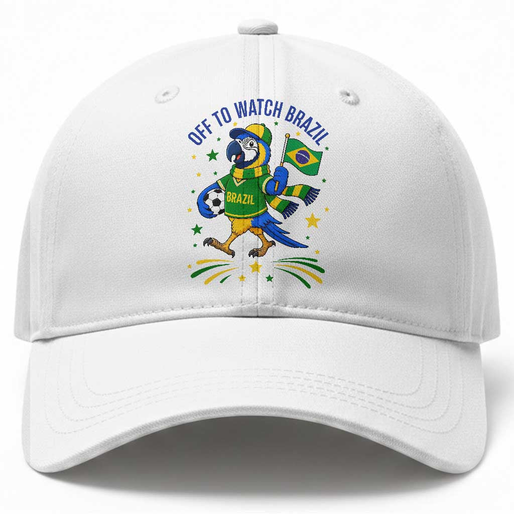 Off To Watch Brazil Baseball Cap Funny Tropical Bird Soccer Fan TS12 Print Your Wear