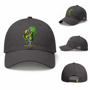 Brazil Soccer Fan 2026 Gift Baseball Cap Vai Brasil TS12 Baseball Cap Universal Fit Dark Gray Print Your Wear