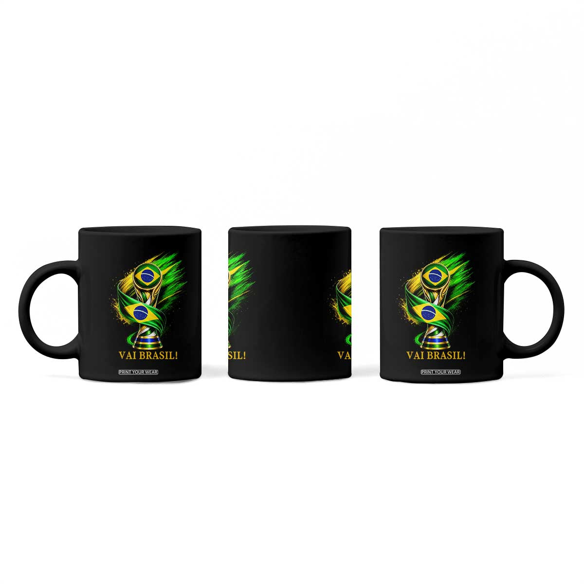 Brazil Soccer Fan 2026 Gift Coffee Mug Vai Brasil TS12 Print Your Wear