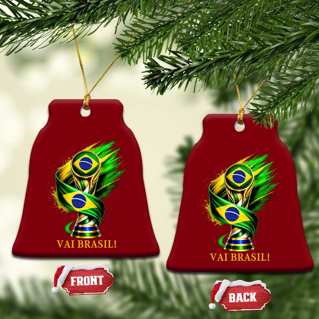 Brazil Soccer Fan 2026 Gift Ceramic Ornament Vai Brasil TS12 Print Your Wear