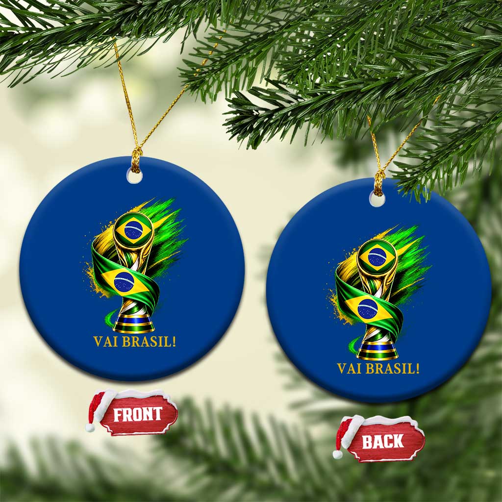 Brazil Soccer Fan 2026 Gift Ceramic Ornament Vai Brasil TS12 1pc Blue Print Your Wear