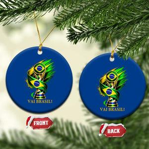 Brazil Soccer Fan 2026 Gift Ceramic Ornament Vai Brasil TS12 1pc Blue Print Your Wear