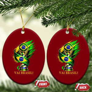 Brazil Soccer Fan 2026 Gift Ceramic Ornament Vai Brasil TS12 Print Your Wear