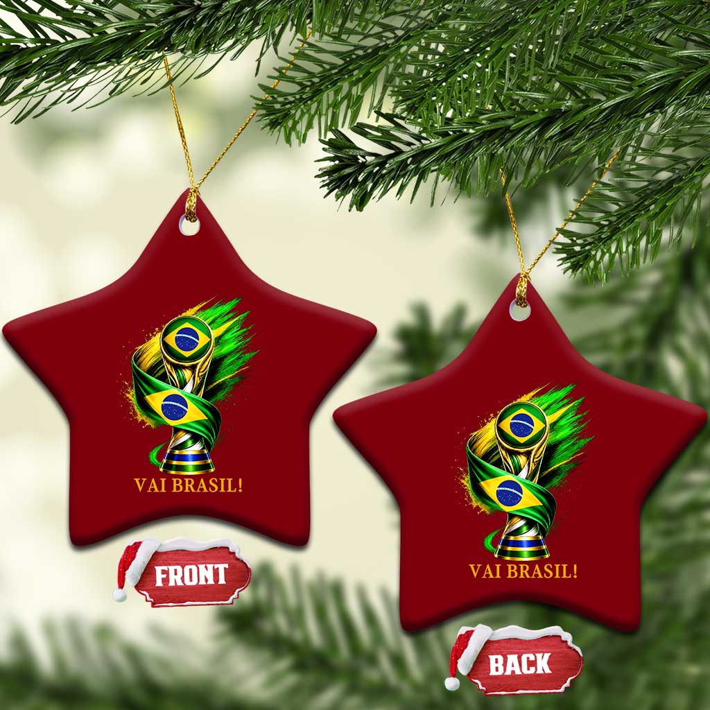 Brazil Soccer Fan 2026 Gift Ceramic Ornament Vai Brasil TS12 Print Your Wear