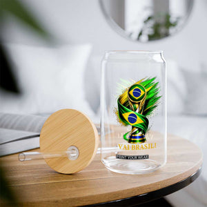 Brazil Soccer Fan 2026 Gift Glass Can Vai Brasil TS12 Print Your Wear