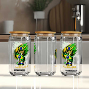 Brazil Soccer Fan 2026 Gift Glass Can Vai Brasil TS12 Print Your Wear