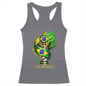 Brazil Soccer Fan 2026 Gift Racerback Tank Top Vai Brasil TS12 Charcoal Print Your Wear