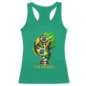 Brazil Soccer Fan 2026 Gift Racerback Tank Top Vai Brasil TS12 Irish Green Print Your Wear