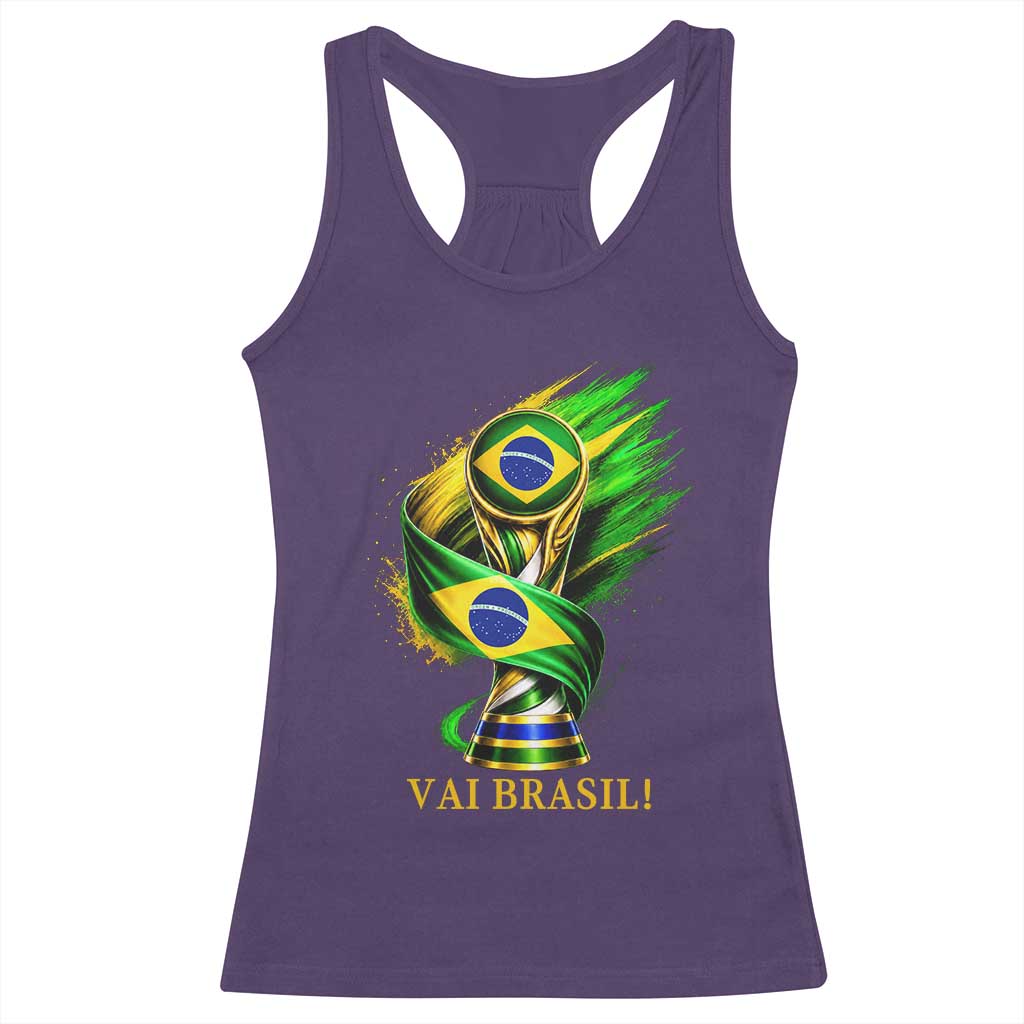 Brazil Soccer Fan 2026 Gift Racerback Tank Top Vai Brasil TS12 Purple Print Your Wear