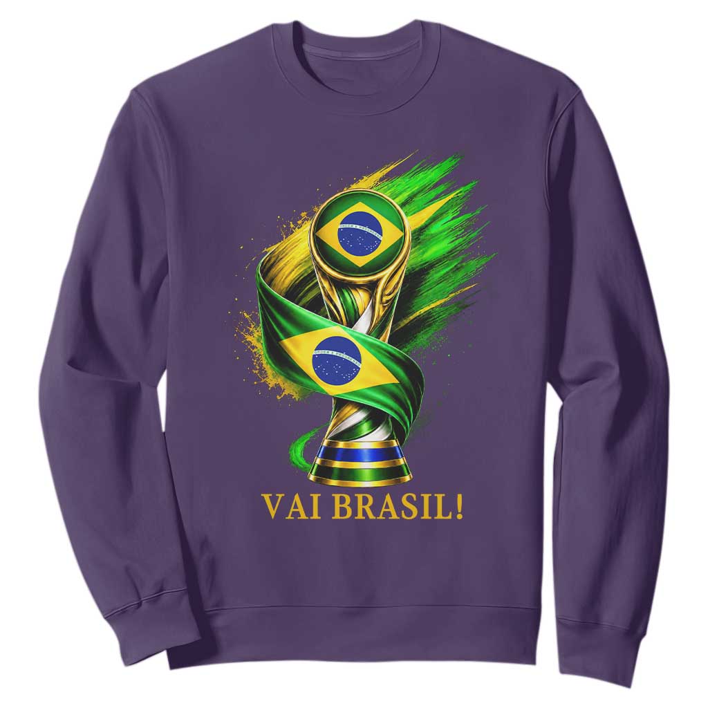 Brazil Soccer Fan 2026 Gift Sweatshirt Vai Brasil TS12 Purple Print Your Wear