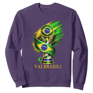 Brazil Soccer Fan 2026 Gift Sweatshirt Vai Brasil TS12 Purple Print Your Wear