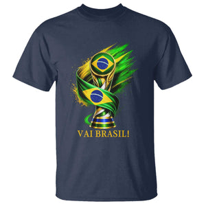 Brazil Soccer Fan 2026 Gift T Shirt Vai Brasil TS12 Navy Print Your Wear