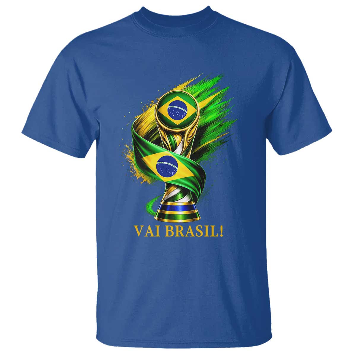 Brazil Soccer Fan 2026 Gift T Shirt Vai Brasil TS12 Royal Blue Print Your Wear