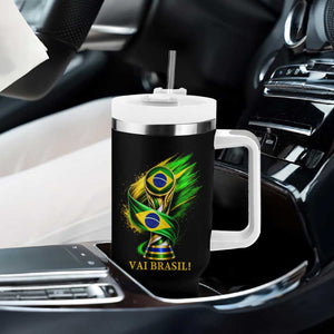 Brazil Soccer Fan 2026 Gift Tumbler With Handle Vai Brasil TS12 Print Your Wear