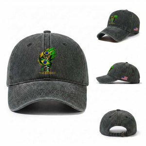 Brazil Soccer Fan 2026 Gift Washed Cotton Baseball Cap Vai Brasil TS12 Washed Cap Universal Fit Dark Green Print Your Wear