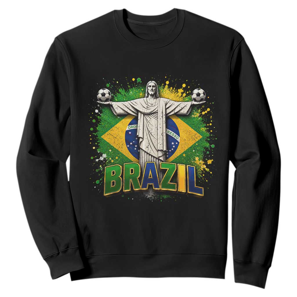 Latin Pride Christ The Redeemer Graphic Sweatshirt Brazilian Football 2026 TS12 Black Print Your Wear