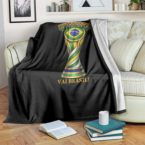 Brazil Football Supporter Gift Throw Blanket Vai Brasil TS12 Print Your Wear
