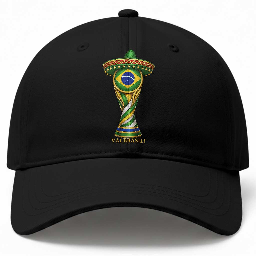 Brazil Football Supporter Gift Baseball Cap Vai Brasil TS12 Print Your Wear