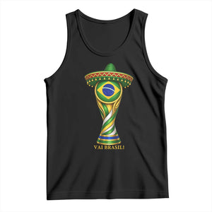Brazil Football Supporter Gift Tank Top Vai Brasil TS12 Black Print Your Wear