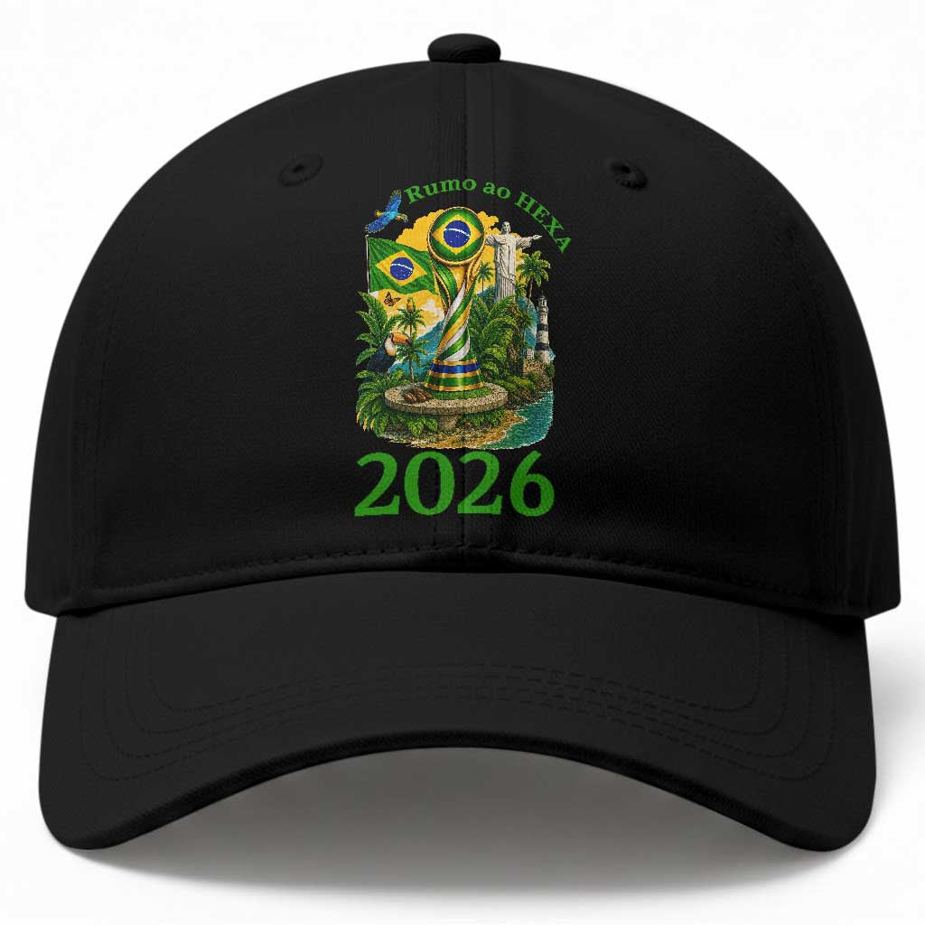 Rumo Ao Hexa Baseball Cap Brazil Soccer Fan 2026 Graphic TS12 Print Your Wear