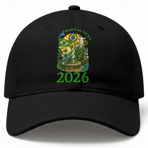 Rumo Ao Hexa Baseball Cap Brazil Soccer Fan 2026 Graphic TS12 Print Your Wear