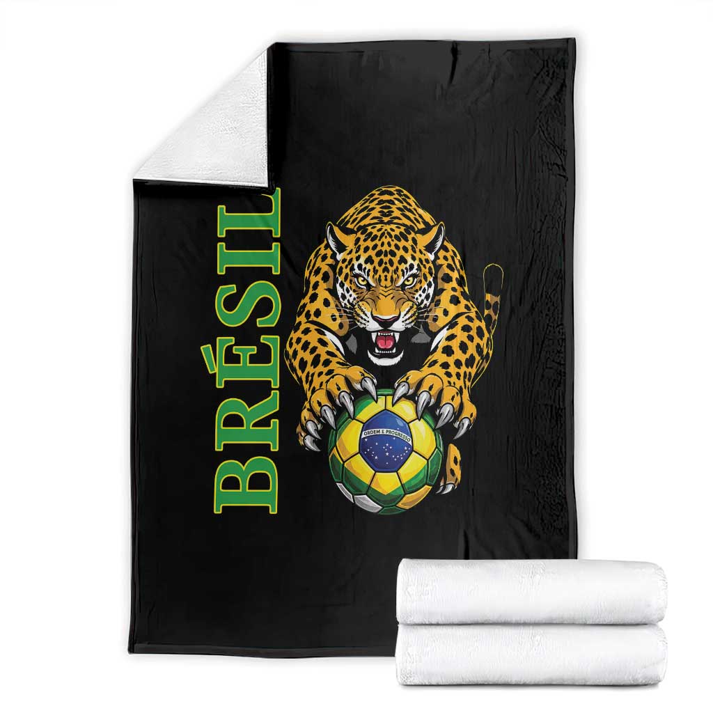 Brazil Soccer Jaguar Throw Blanket Football Supporter Gift TS12 Black Print Your Wear