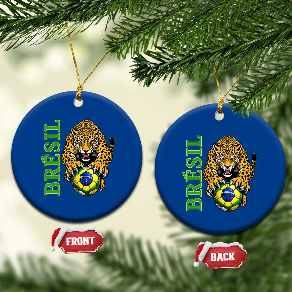 Brazil Soccer Jaguar Ceramic Ornament Football Supporter Gift TS12 1pc Blue Print Your Wear