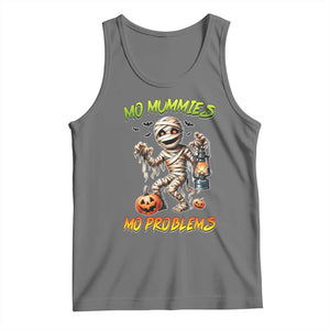 Halloween Mummy Tank Top Funny Mo Mummies Mo Problems TS12 Black Heather Print Your Wear