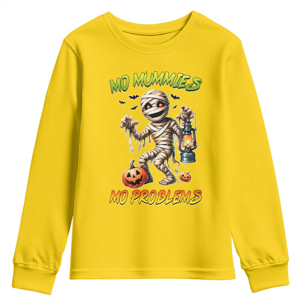 Halloween Mummy Youth Sweatshirt Funny Mo Mummies Mo Problems TS12 Daisy Print Your Wear