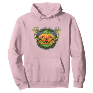 Funny Halloween Pumpkin Ghoul Hoodie Scary Zombie Hands TS12 Light Pink Print Your Wear