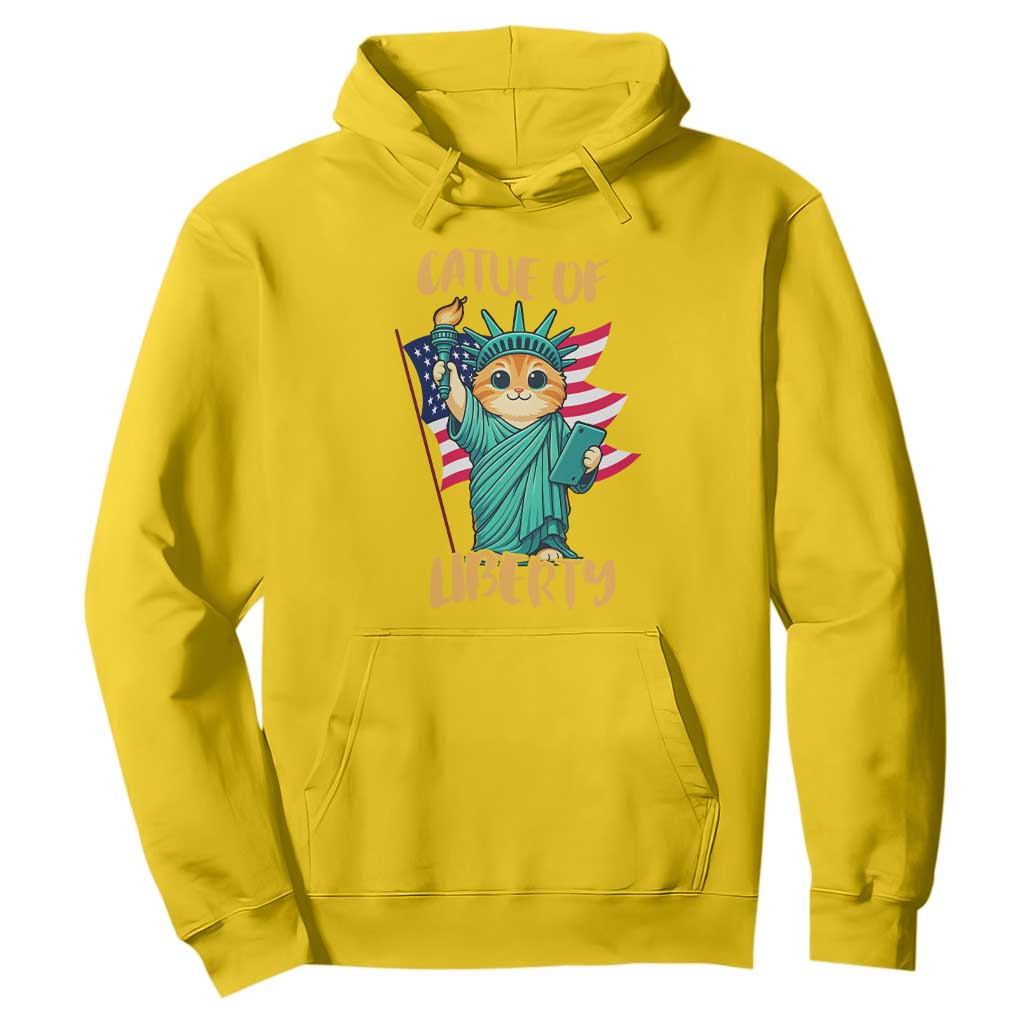 Cat Statue Of Liberty Hoodie Patriotic American Flag TS12 Daisy Print Your Wear