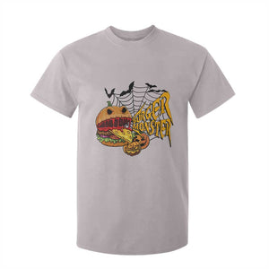 Halloween Burger Monster T Shirt For Kid Scary Foodies TS12 Ice Gray Print Your Wear