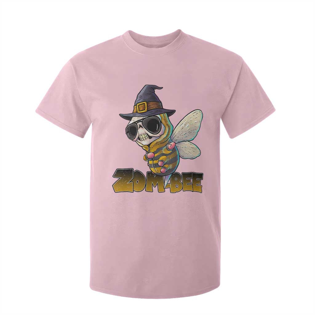 Halloween Zombie Bee T Shirt For Kid Zombee Funny Dabbing TS12 Light Pink Print Your Wear